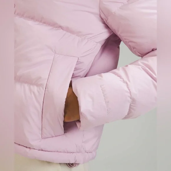 Lululemon Wunder Puff Cropped Jacket Pink Peony - Picture 5 of 8